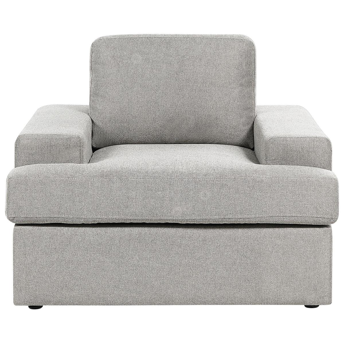 SESSEL hellgrau Alla - Grau, Textil (108/85/103cm) - Beliani