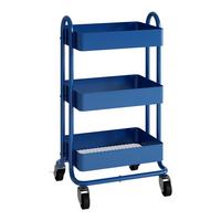 SERVIERWAGEN Pyhäntä - Blau, Metall (46/78.5/35cm) - [en.casa]
