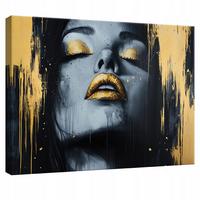 LEINWANDBILD Abstrakt Frau Modern 100x70 - Multicolor, Holzwerkstoff (100/70cm) - Wallarena