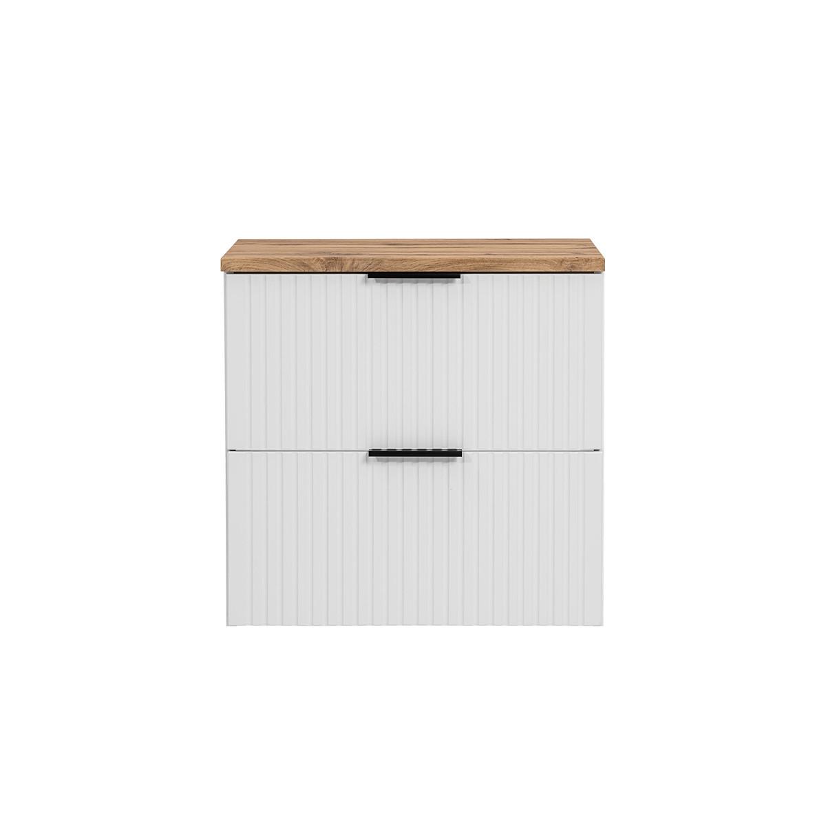 WASCHTISCHUNTERSCHRANK 60.6cm Adriel Weiß - Weiß, Holzwerkstoff (60.6/59/46cm) - Petits-meubles