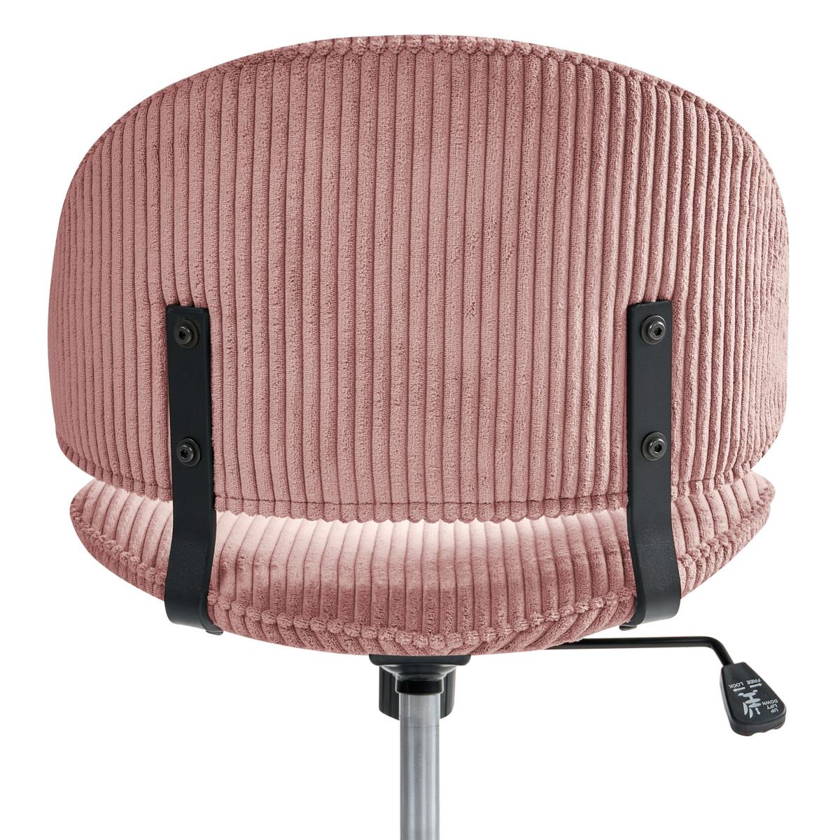 BÜROSTUHL Cord Rosa Kiana - Pink, Textil (55/74/55cm) - Beliani