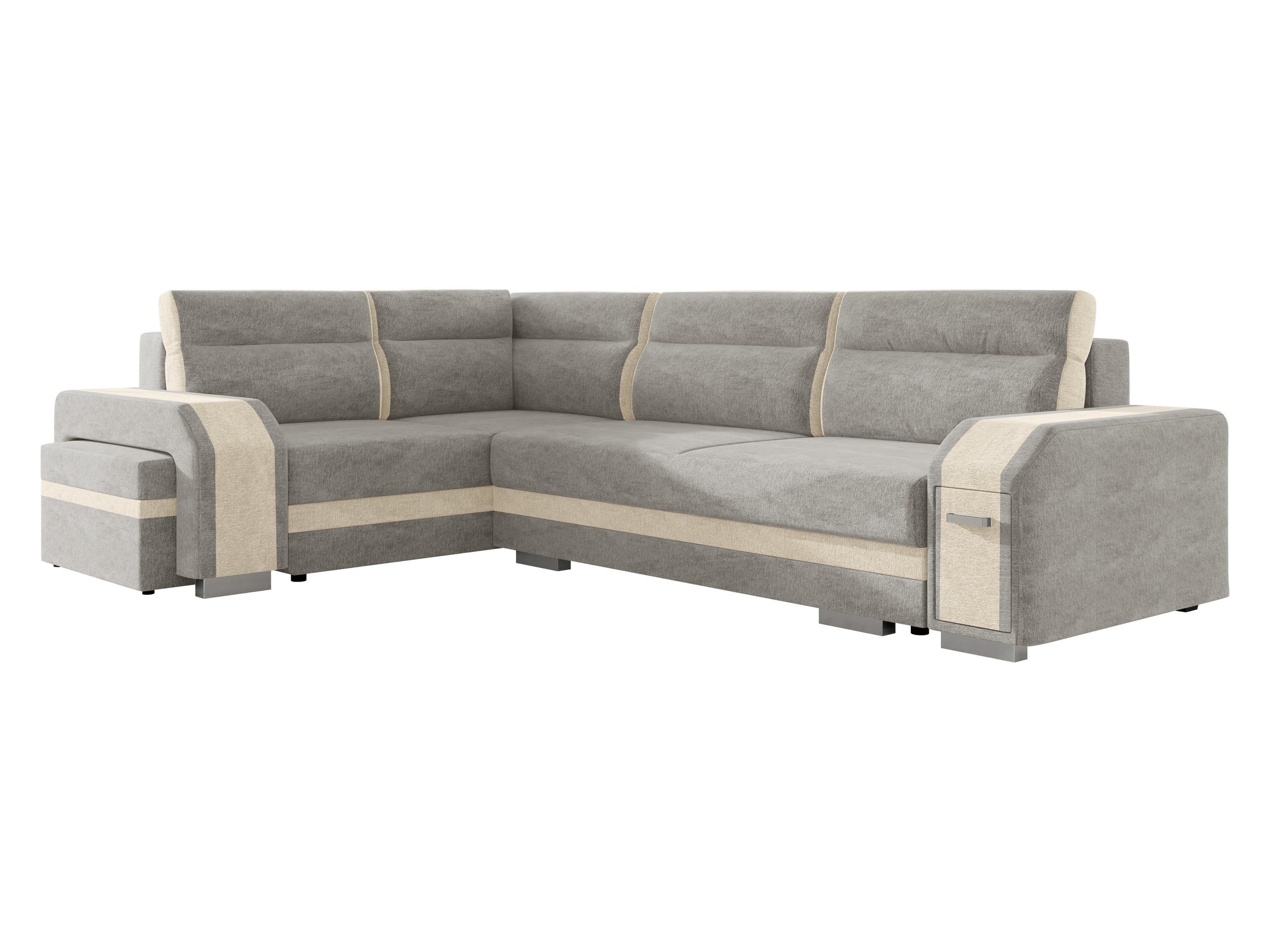 ECKSOFA Assan, Seite: Links - Chromfarben/Beige, Holz/Kunststoff (305/205cm) - MIRJAN24