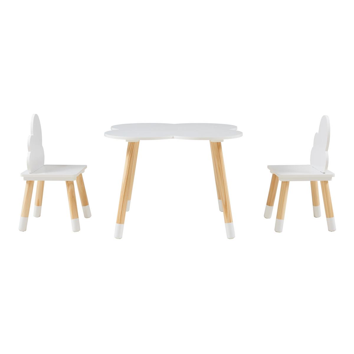 KINDERSITZGRUPPE Epim - Weiß, Holz/Holzwerkstoff (60/44/60cm) - [en.casa]