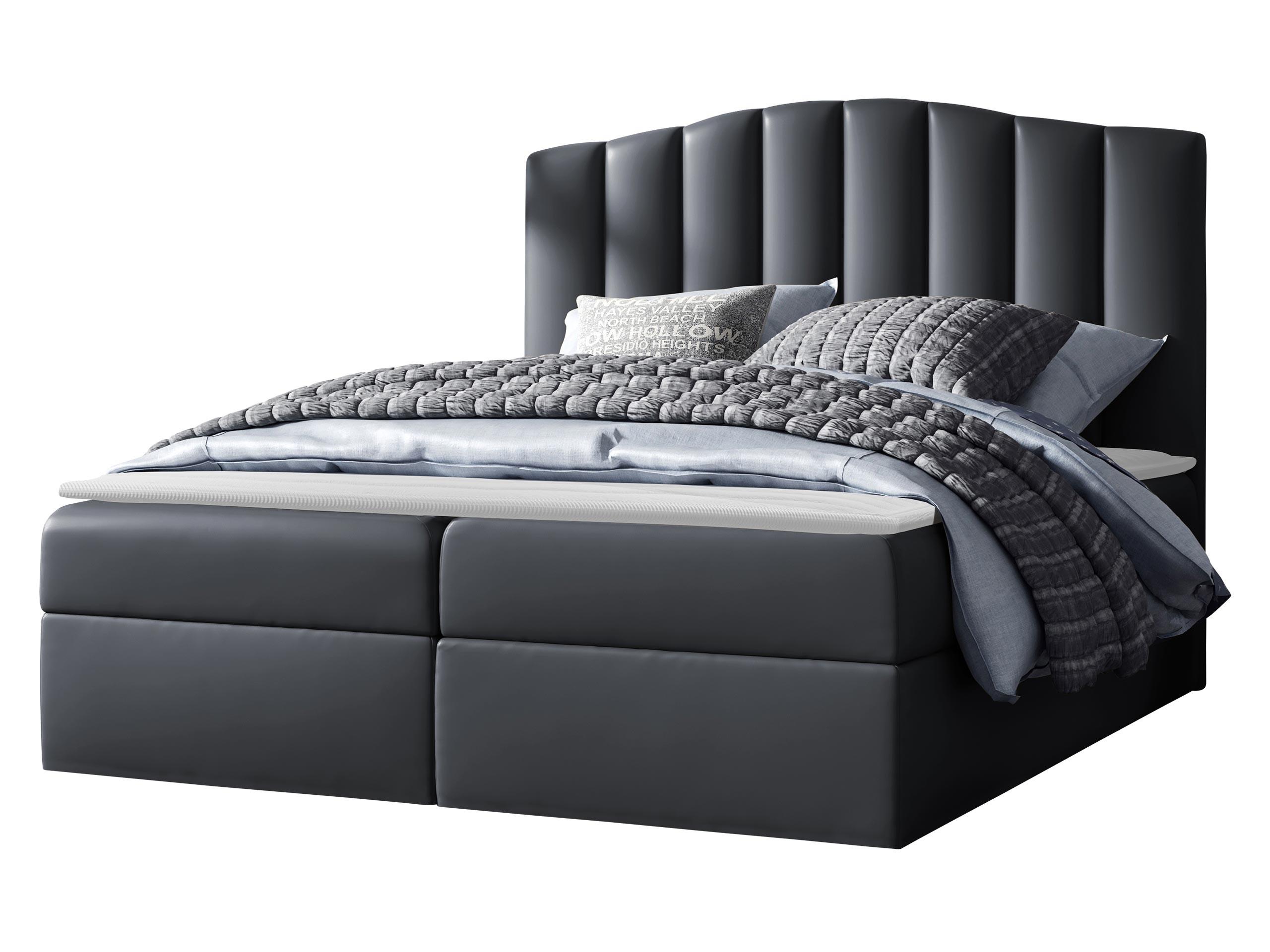BOXBETT Lindos - H3 - Blaugrau, Holz (160/200cm) - MIRJAN24