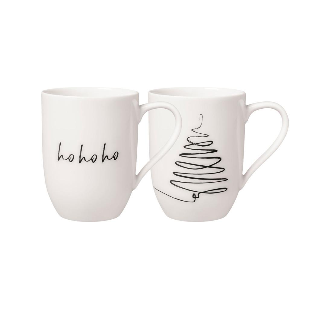 KAFFEEBECHER XMAS Statement weiß 280 ml 2er Set - Weiß, Keramik (0.28L) - Villeroy & Boch