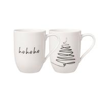 KAFFEEBECHER XMAS Statement weiß 280 ml 2er Set - Weiß, Keramik (0.28L) - Villeroy & Boch