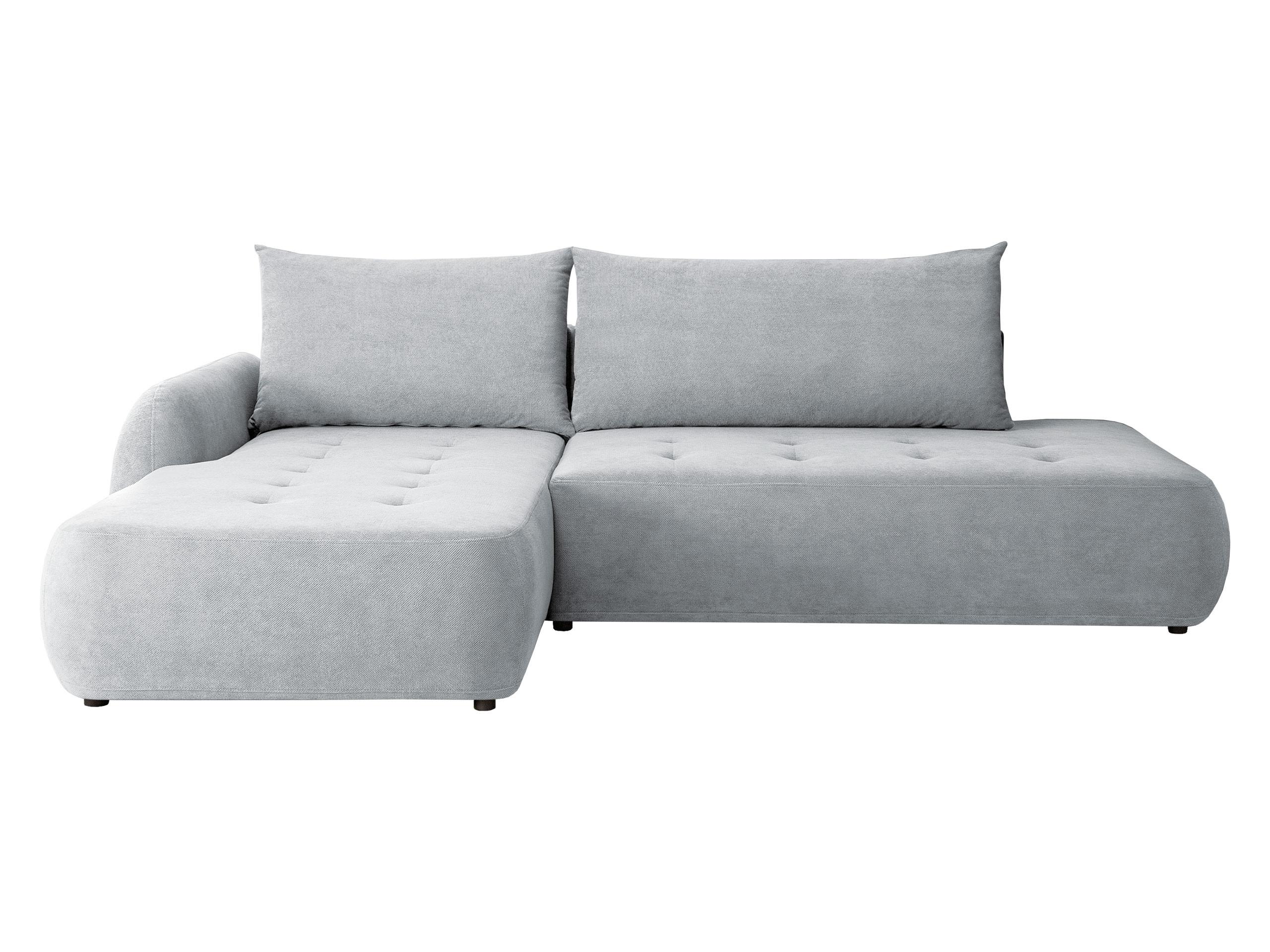 ECKSCHLAFSOFA Bueno I, Seite: Links - Hellgrau/Schwarz, Holz/Textil (300/185cm) - MIRJAN24
