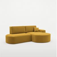 ECKSOFA Venedig Mit Schlaffunktion - Gelb, Holzwerkstoff/Textil (278/179cm) - Fun Möbel