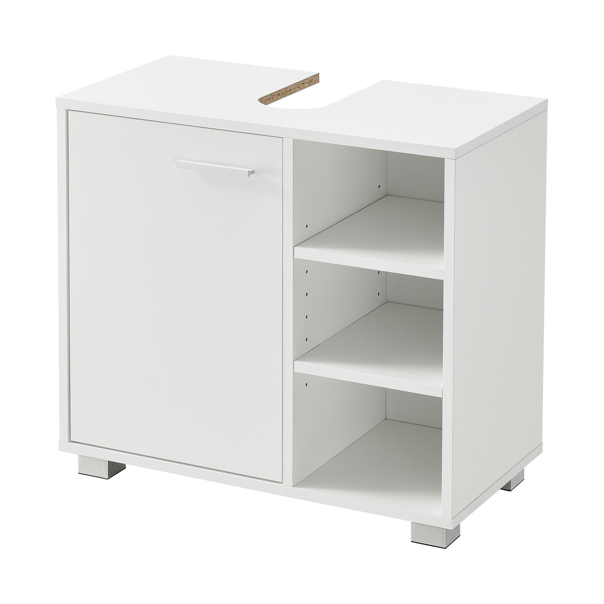 WASCHBECKENUNTERSCHRANK Narvik - Weiß, Holzwerkstoff (60/55.6/31cm) - [en.casa]