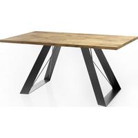 ESSTISCH Colter rechteckig ausziehbar, Lancelot Eiche 140-240/80/76 cm - Eichefarben/Schwarz, Holzwerkstoff/Metall (80/240/76cm) - WFL GROUP