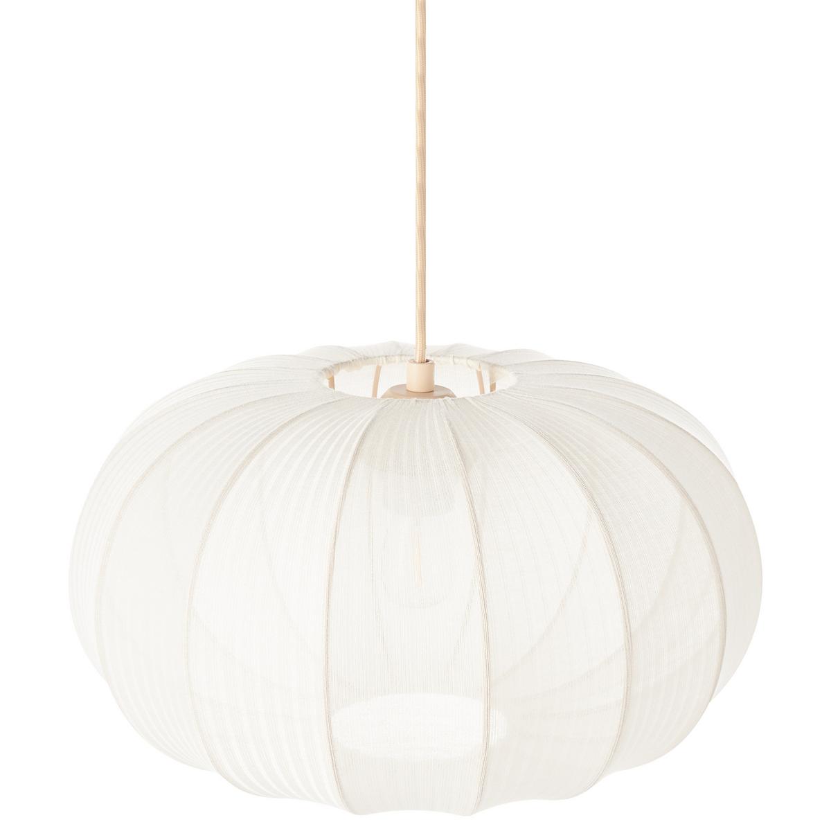 HÄNGELEUCHTE Weiß Tocuyo - Weiß, Textil (36/36/75cm) - Beliani