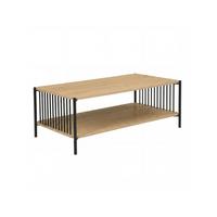 COUCHTISCH KAMARI, MDF, mit Stauraum, in Holzoptik, Eichenoptik, 110 x 60 x 42 cm - Schwarz/Braun, Holzwerkstoff/Metall (60/110/42cm) - KADIMA DESIGN