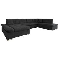 ECKSOFA Bergen, Seite: Links - Anthrazit/Silberfarben, Holz/Textil (345/76/205cm) - MIRJAN24