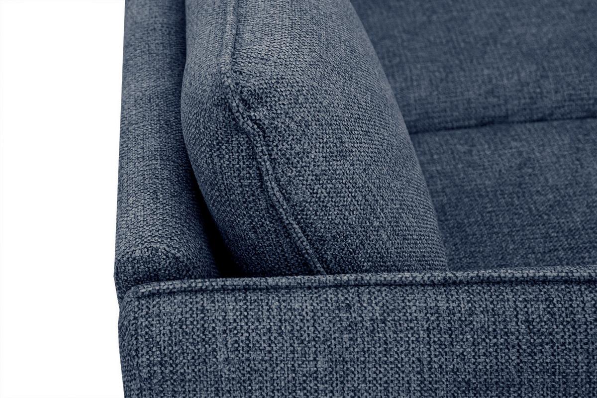 ECKSOFA HOSTEN 4-Sitzer, dunkelblau - Schwarz/Dunkelblau, Holzwerkstoff/Textil (269/158cm) - Wozimo