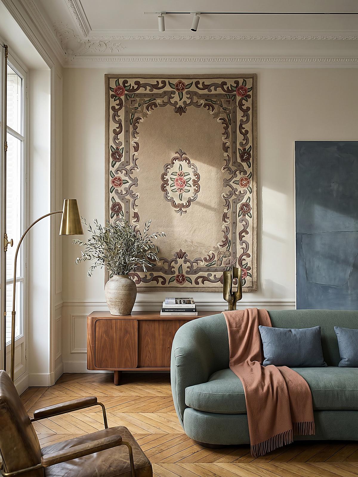 WOLLTEPPICH BEAULY, klassisch, Braun-Beige, 120 x 180 cm - Braun, Textil (120/180cm) - KADIMA DESIGN