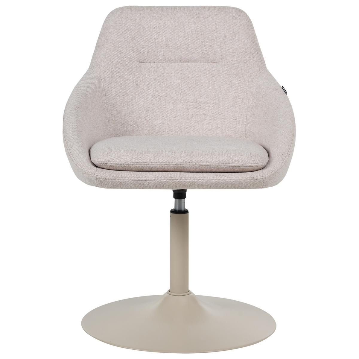 ESSZIMMERSTUHL drehbar Stoff Hellbeige Westminster - Beige, Textil/Metall (57/79/56cm) - Beliani