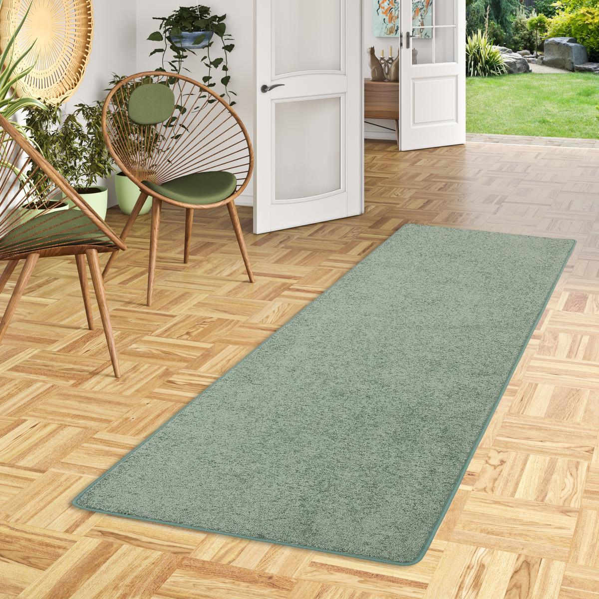 HOCHFLOR LANGFLOR TEPPICH LÄUFER COTTAGE - Mintgrün, Textil (80/160cm) - Snapstyle