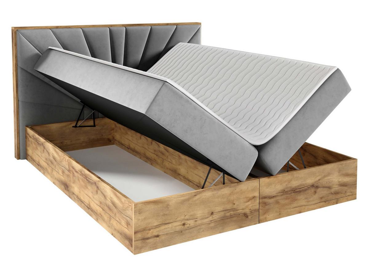 BOXBETT Wood 7 - H3 - Grün, Holz/Textil (180/200cm) - MIRJAN24