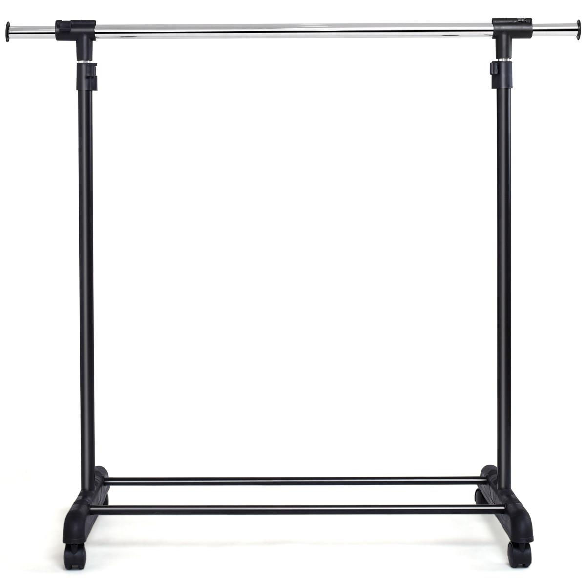 KLEIDERSTAENDER 170cm Silber - Silberfarben, Holz (140/170/42cm) - COSTWAY