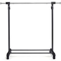 KLEIDERSTAENDER 170cm Silber - Silberfarben, Holz (140/170/42cm) - COSTWAY