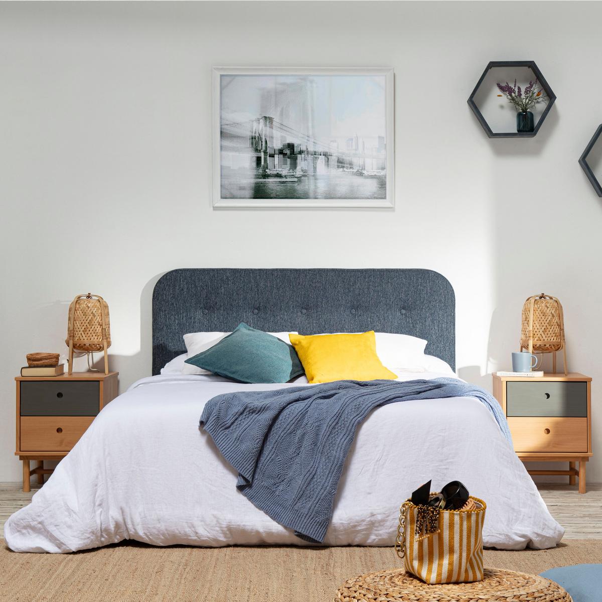 KOPFTEIL 150x60 cm Saona Blau - Blau, Textil (8/60/150cm) - VS Venta-stock