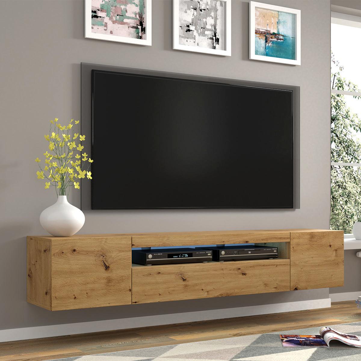 TV-MÖBEL Aurus Holz - Braun, Holzwerkstoff (200/36/37cm) - Petits-meubles