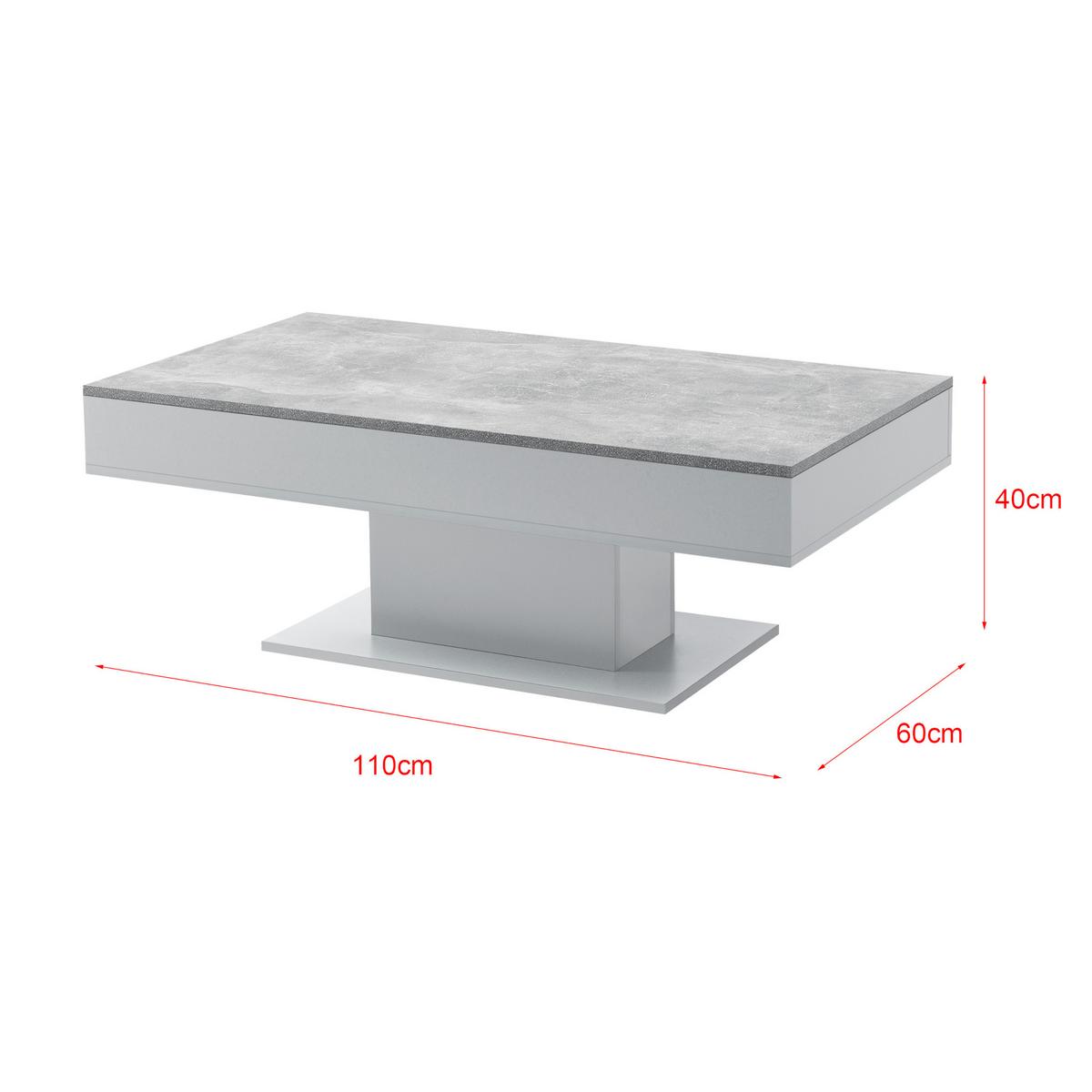 COUCHTISCH Lünen 110/60/40 - Grau, Holzwerkstoff (60/110/40cm) - [en.casa]