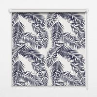 INNENROLLO - Fensterrollo - Rollo - 100x100 cm - Farnblätter - Schwarz, Kunststoff (100/100/0.5cm) - TULUP