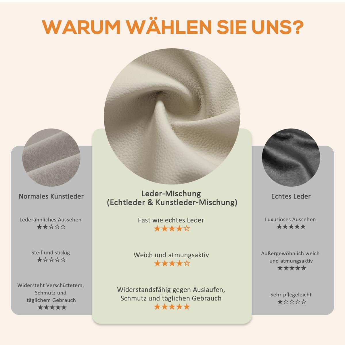 ELEKTRISCHER MASSAGESESSEL mit Fußstütze Beige - Beige, Textil (86/102/92cm) - HOMCOM