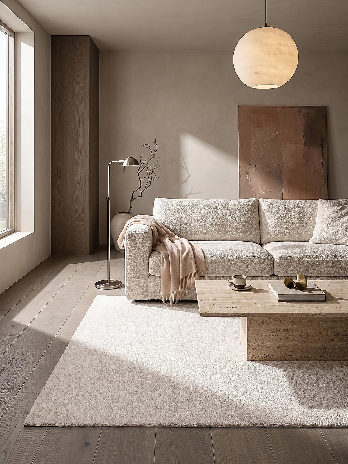 HOCHFLORTEPPICH Antirutsch Uni ALDAN Polyester Creme 300 x 400 cm - Beige, Textil (300/400cm) - KADIMA DESIGN