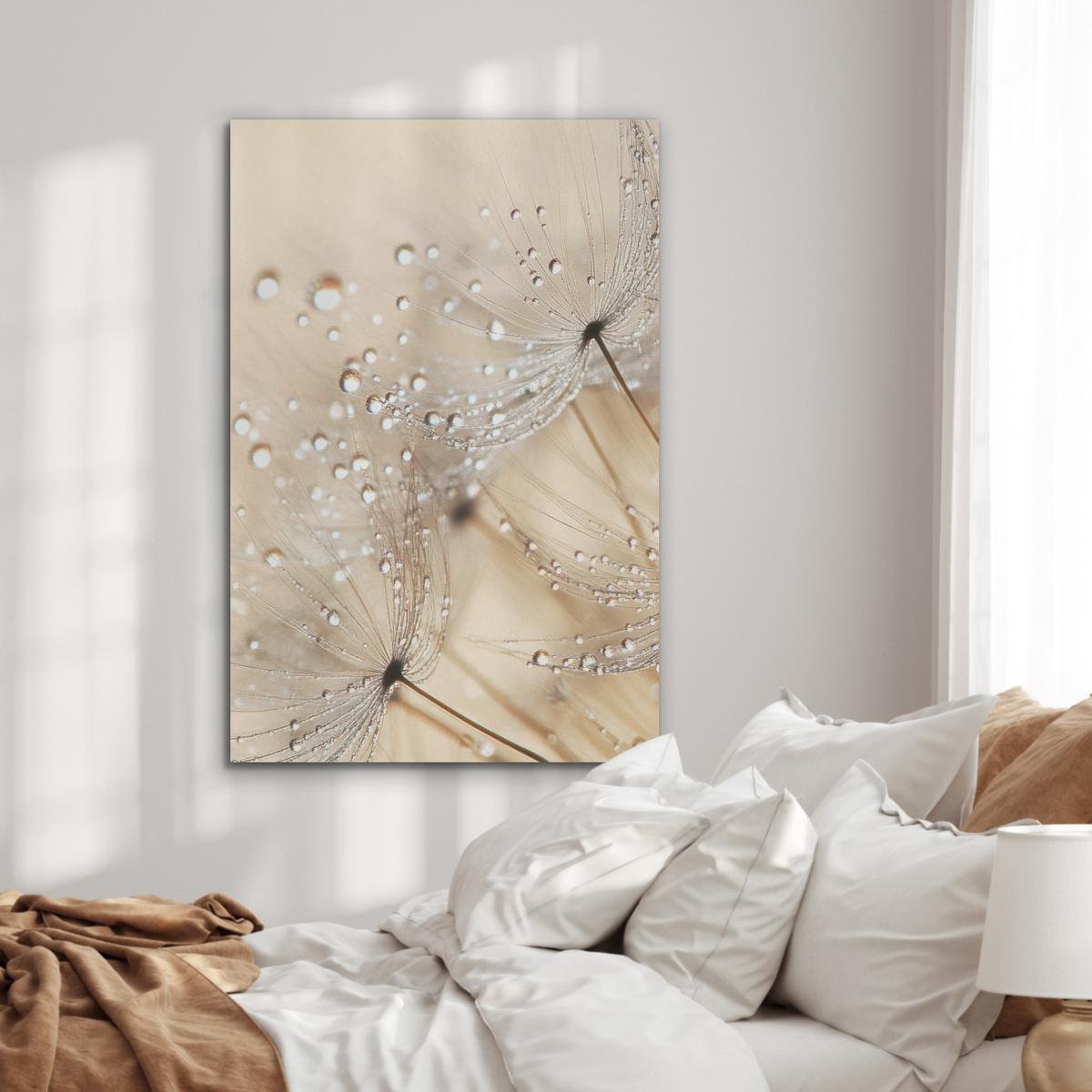 AKUSTIKBILD Löwenzahn - Abstrakt - Natur - Beige Wanddeko 70x100 cm - Braun, Kunststoff (70/100/0.9cm) - MuchoWow