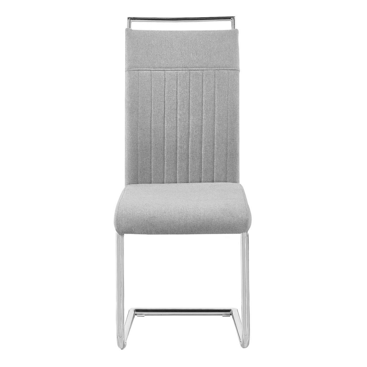 ESSZIMMERSTUHL ERICA 4er-Set hellgrau - Hellgrau, Textil (42/101/58cm) - CARO-Möbel