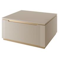 COUCHTISCH Hilafin 2K - Sandfarben/Goldfarben, Holzwerkstoff/Kunststoff (70/80/40cm) - MIRJAN24