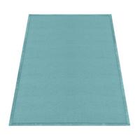 KURZFLORTEPPICH Waschbar, einfarbig, aus Polyester, Blau, 140 x 200 cm - Blau, Textil (140/200cm) - KADIMA DESIGN