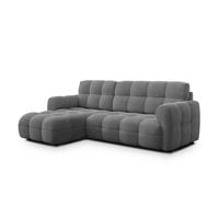 ECKSOFA MELLOW 3-Sitzer, grau - Schwarz/Grau, Holz/Textil (232/156cm) - Wozimo