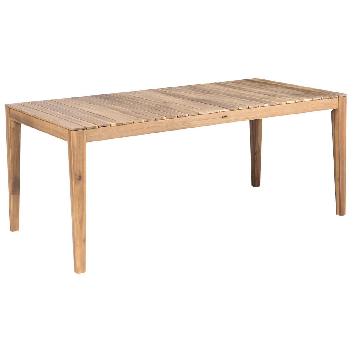 GARTENMÖBEL-SET 6-Sitzer Hellbraun zertifiziertes Akazienholz Chioggia - Hellbraun, Holz - Beliani