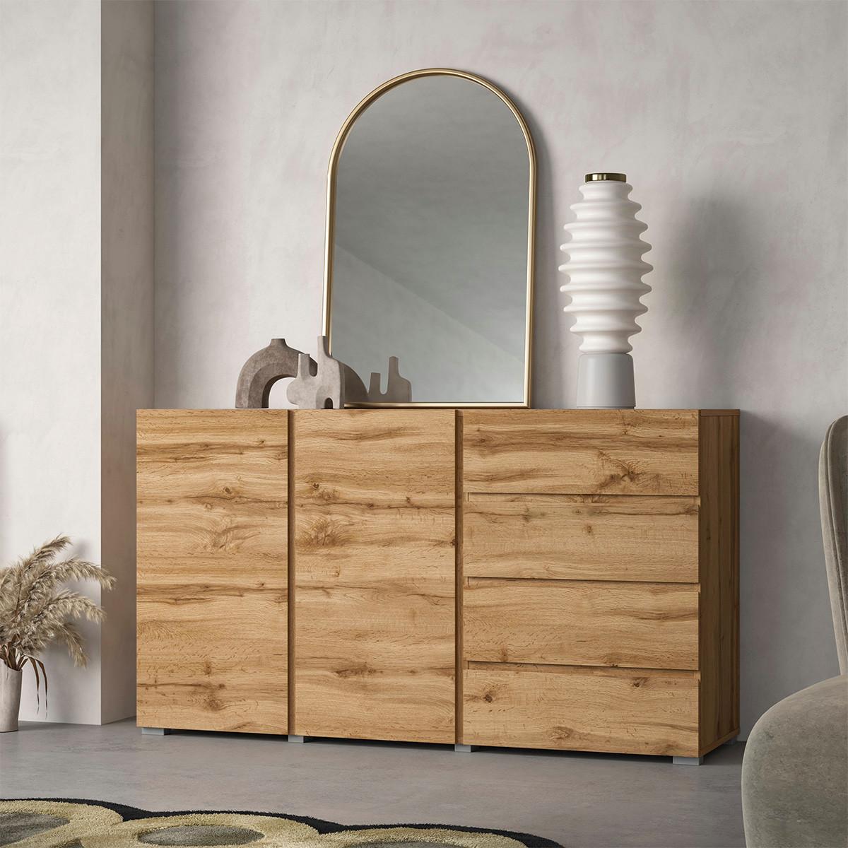 SIDEBOARD Maxis Holz - Braun, Holzwerkstoff (138/78/40cm) - Petits-meubles