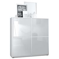 HIGHBOARD Cuba Türen in Weiß Hochglanz - Weiß Hochglanz, Holzwerkstoff (104/105.5/35.5cm) - Vladon