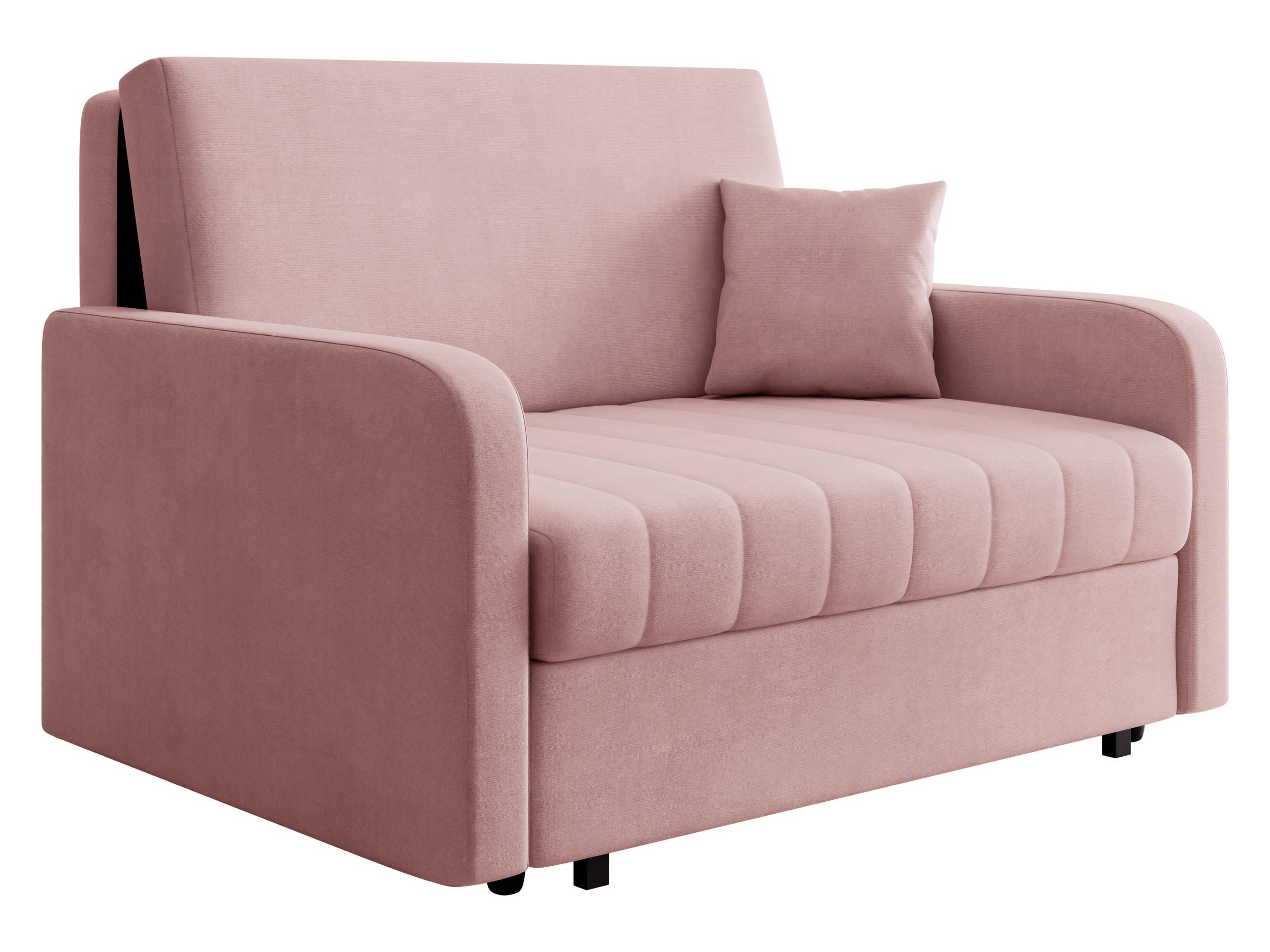 SCHLAFSOFA Viva Silk II - Schwarz/Rosa, Holz/Textil (132/85/98cm) - MIRJAN24