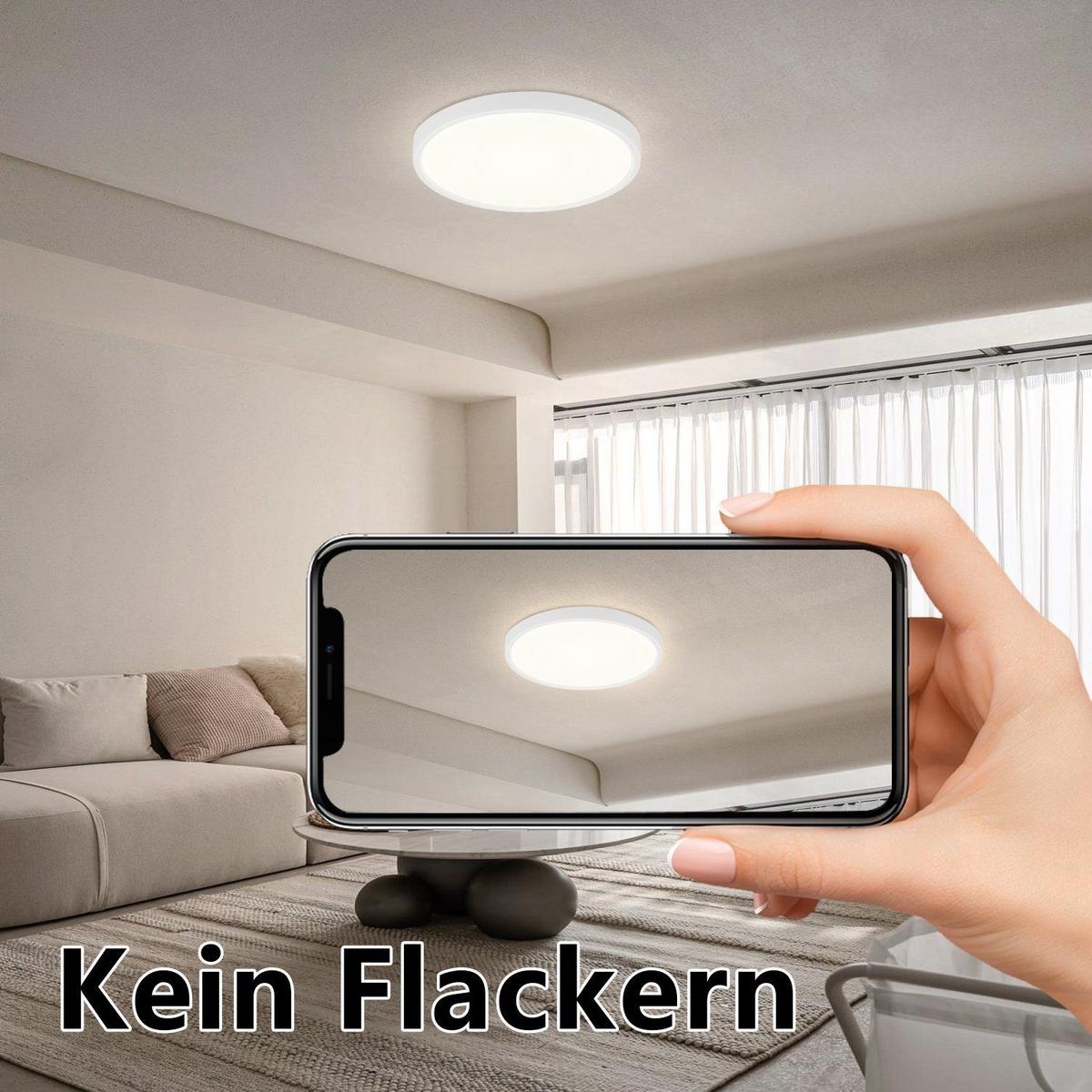 LED-DECKENLEUCHTE Grimmenfels 22.0/2.5/22.0 cm - Schwarz, Kunststoff (22/22/2.5cm) - ZMH