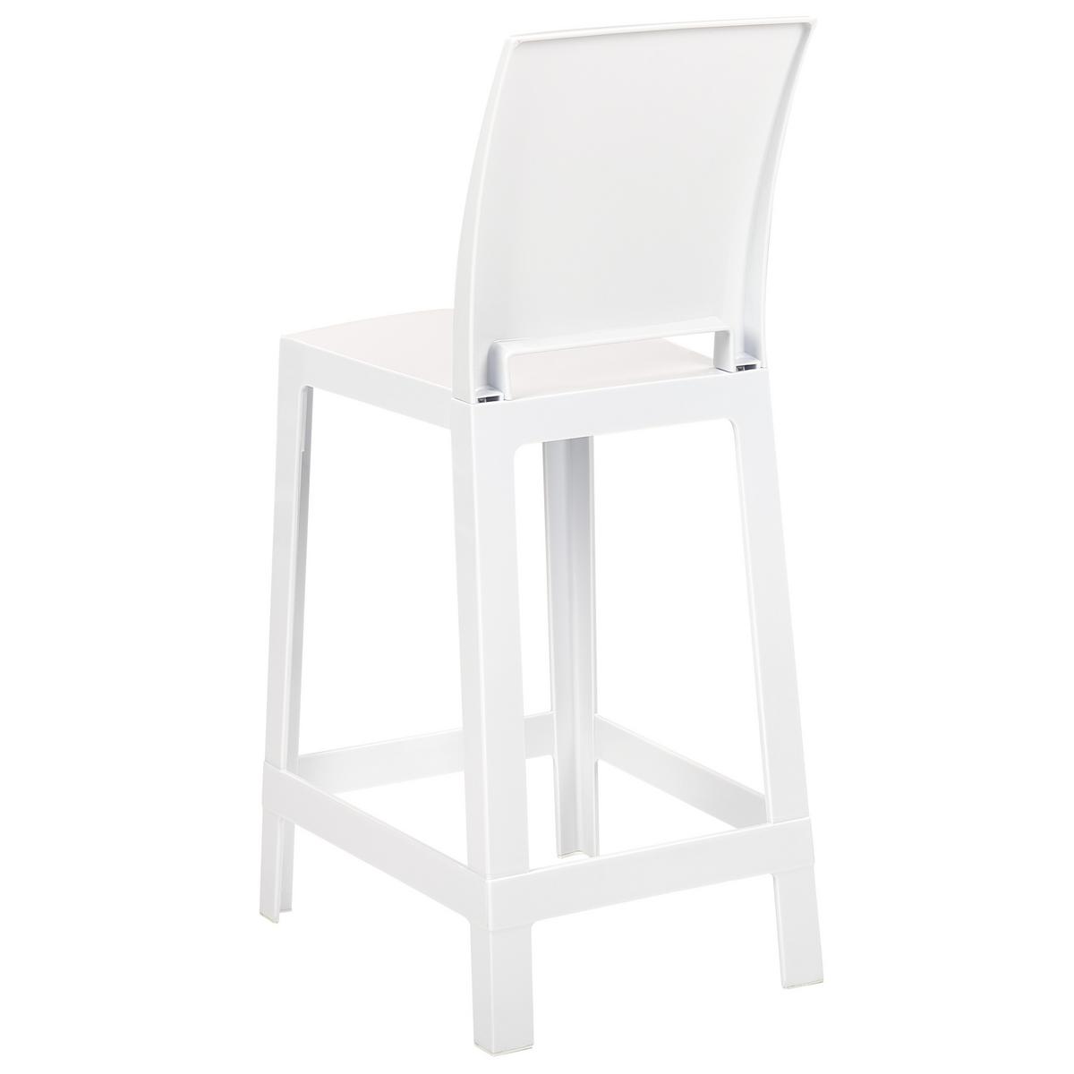 BARSTUHL 2er-Set Kunststoff weiß Wellington - Weiß, Kunststoff (41/99/48cm) - Beliani