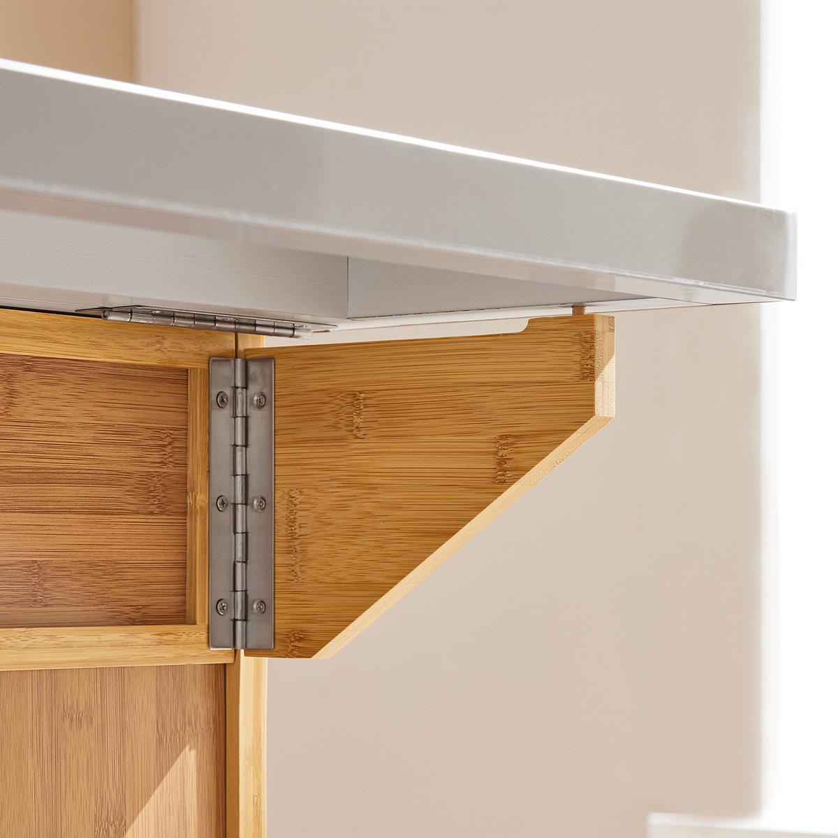 KÜCHENINSEL rollbar Bambus - Naturfarben, Holz/Holzwerkstoff (115/92/71cm) - SoBuy