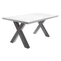 ESSZIMMERTISCH Eike 4 180 x 90 x 75 Esstisch Graphit/Weiß Matt Lack - Weiß, Holz (180/90/75cm) - 58aufmkessel