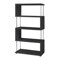REGAL Elga 66x33x126 aus Holzwerkstoff in der Farbe schwarzstahl - Schwarz, Kunststoff (66/126/33cm) - 58aufmkessel