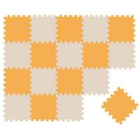SPIELMATTE ab Null - 180/90/1 cm Puzzlematte Beige - Beige/Gelb, Kunststoff (30/30cm) - Littletom