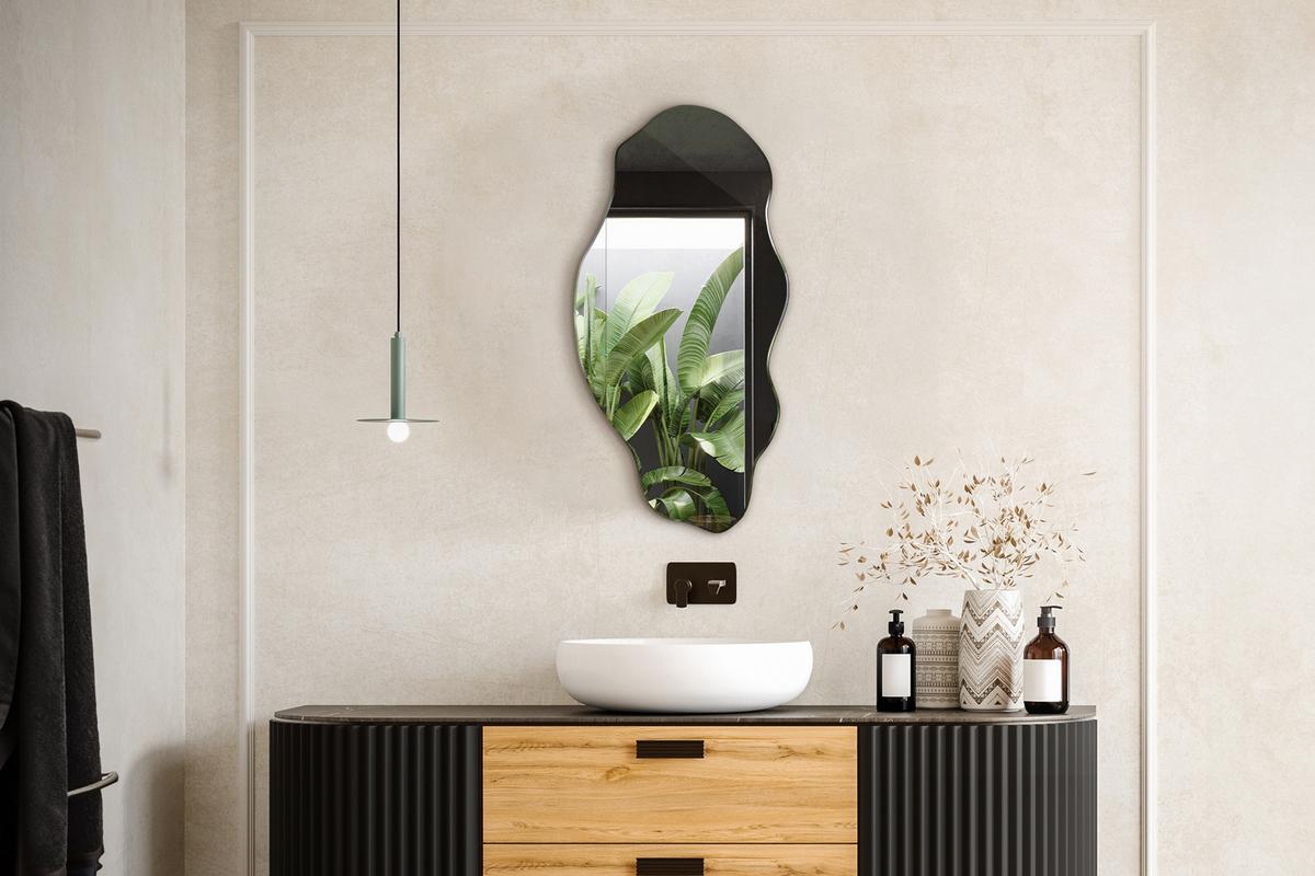 SPIEGEL 45x90 cm asymmetrisch - Transparent, Glas (45/90/0.4cm) - Wallfluent