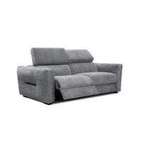 SOFA CALVERA 3-Sitzer mit 1 Relaxfunktion, grau - Grau, Holzwerkstoff/Textil (204/79/106cm) - Wozimo
