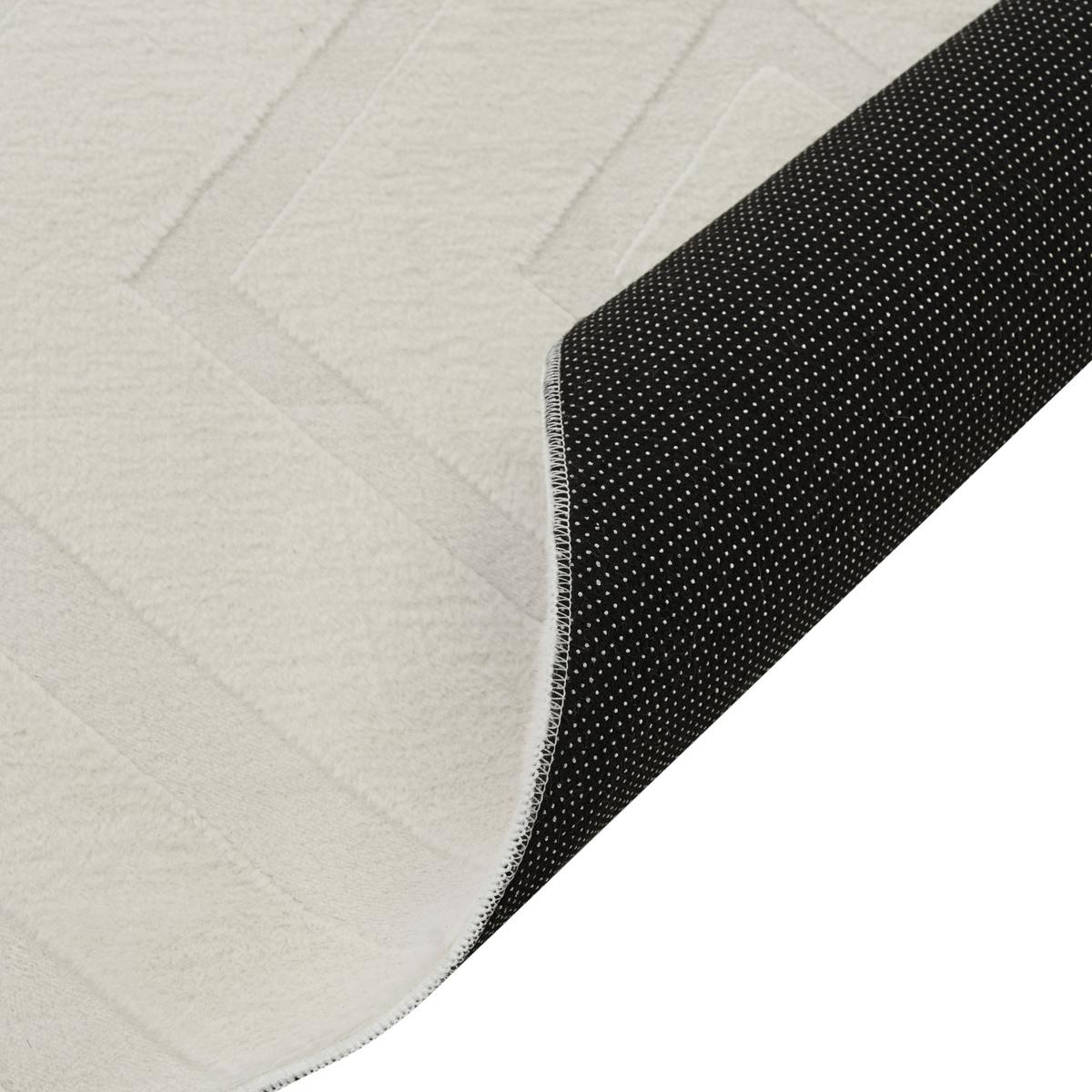 TEPPICH Cremeweiß 160/230 cm Borah - Creme/Weiß, Textil (160/230cm) - Beliani
