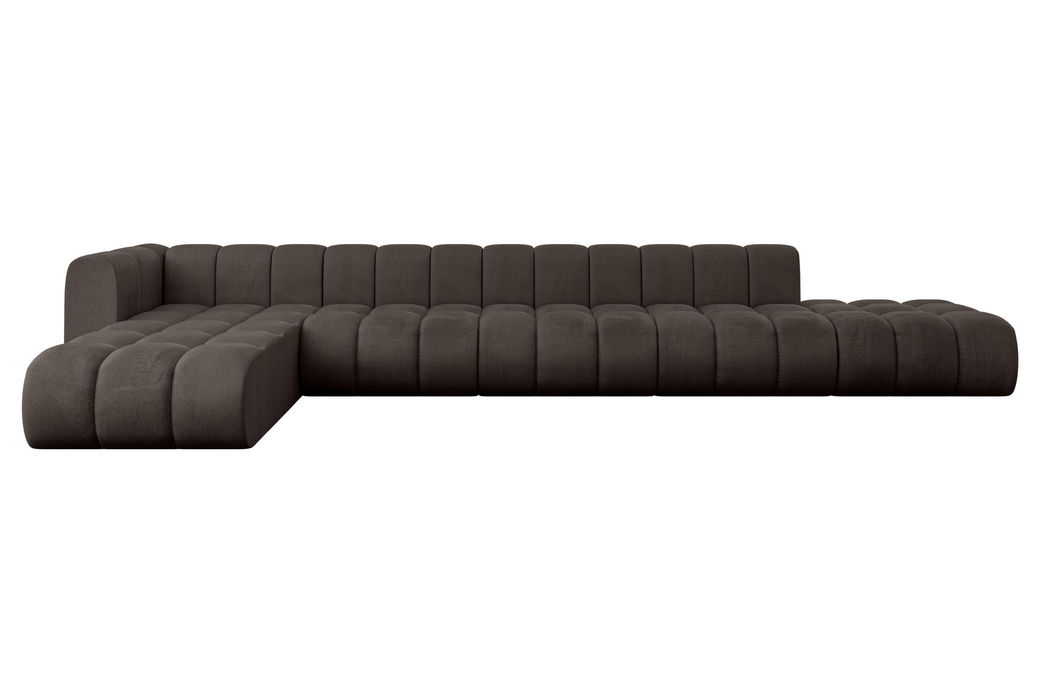 ECKSOFA modulares Sofa Zuvon-L3 - 478x177x70 cm Braun - Braun, Holzwerkstoff/Textil (478/177cm) - ALTDECOR