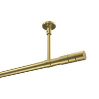 GARDINENSTANGE Sonette Elanto 540 cm (geteilt in 3 x 180 cm), 1-läufig, 20 mm Ø Messing-Optik - Messingfarben, Metall (540cm) - INTERDECO